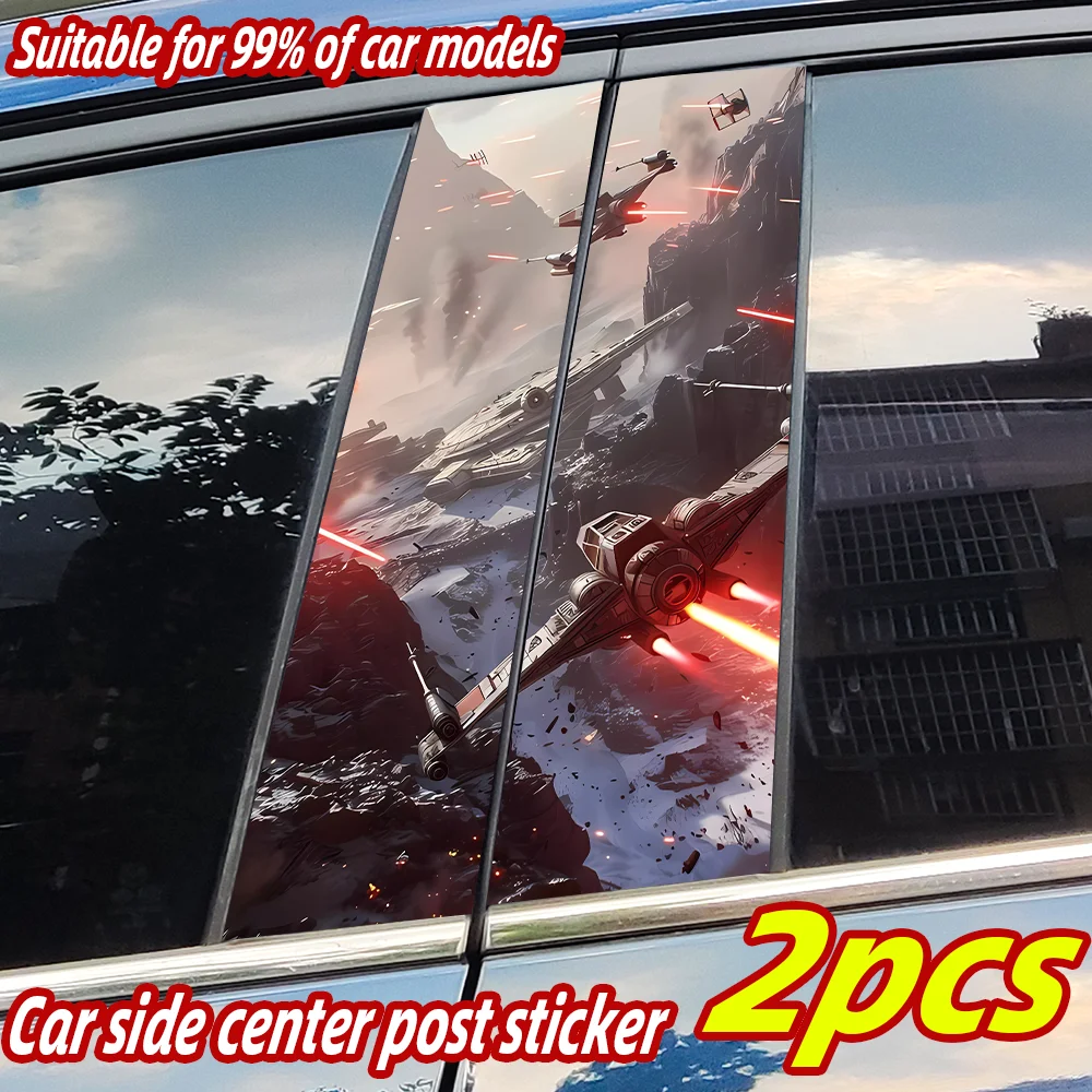 

Interspace Car Stickers Funny Auto B Pillar Waterproof Decoration DIY Cover Car Doors Pillar Sunscreen Decals Accessories
