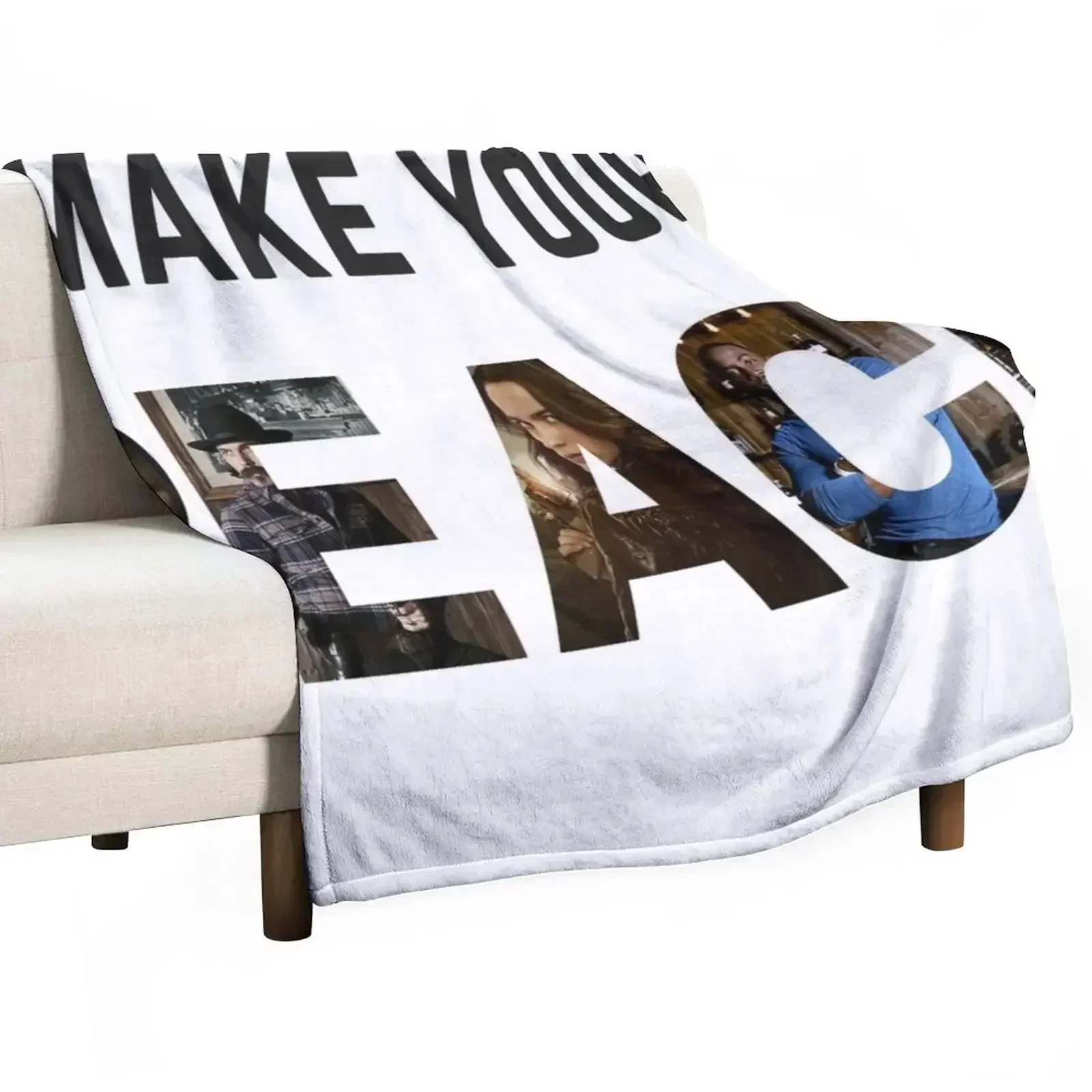 Make Your Peace Throw Blanket Sofa Throw warm winter Soft Plaid Bed covers Designers Decorative Beds Blankets