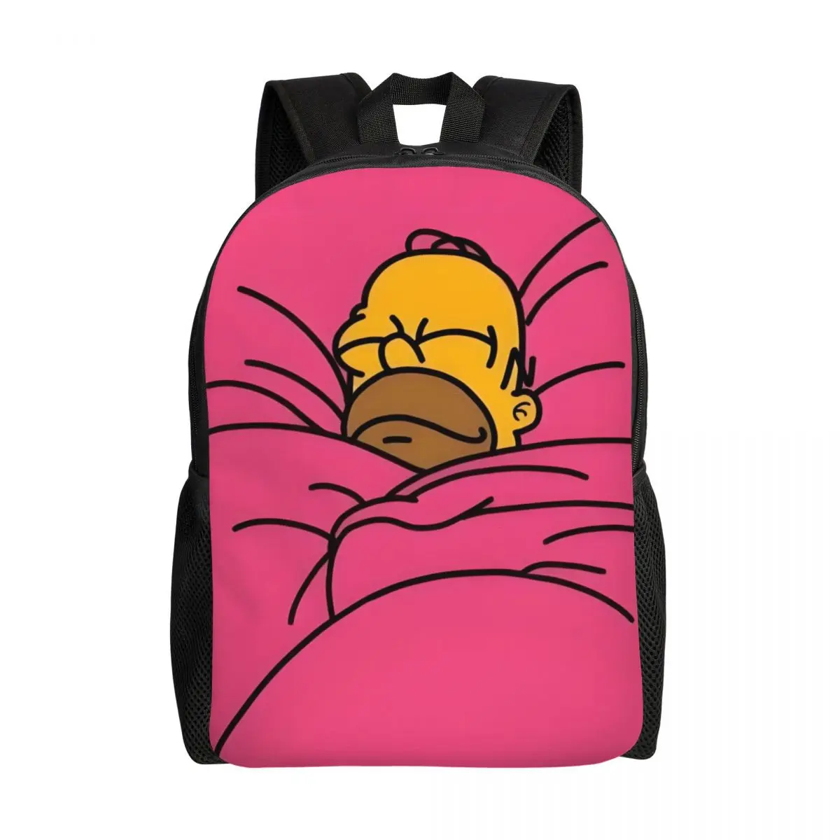 

Custom Simpsons Backpacks for Women Men Waterproof School College Sleeping Homer Bag Print Bookbag