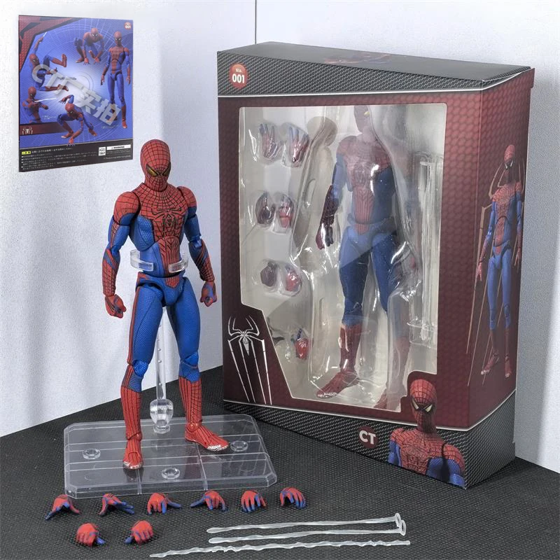 在庫あり CT Toys スパイダーマン MAFEX 001 ピーター・パーカー アンドリュー・ガーフィールド フィギュア アメイジング・スパイダーマン SHF スパイダーマン アクションフィギュア おもちゃ