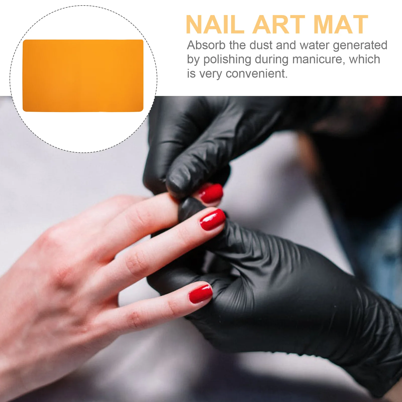 

Dual-Sided Manicure Hand Cushion Nail Art Mat Reusable Soft Skin-Friendly Dust Water Absorbent For Home Office Beauty
