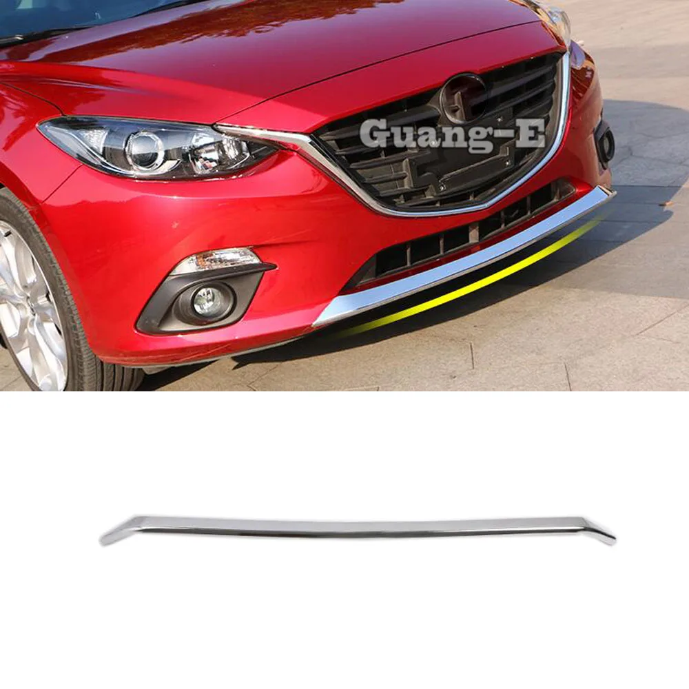 

For Mazda 3 Axela M3 2014 2015 2016 2017 2018 2019 Cover Bumper Engine ABS Trim Front Bottom Racing Grid Grill Grille Frame Edge