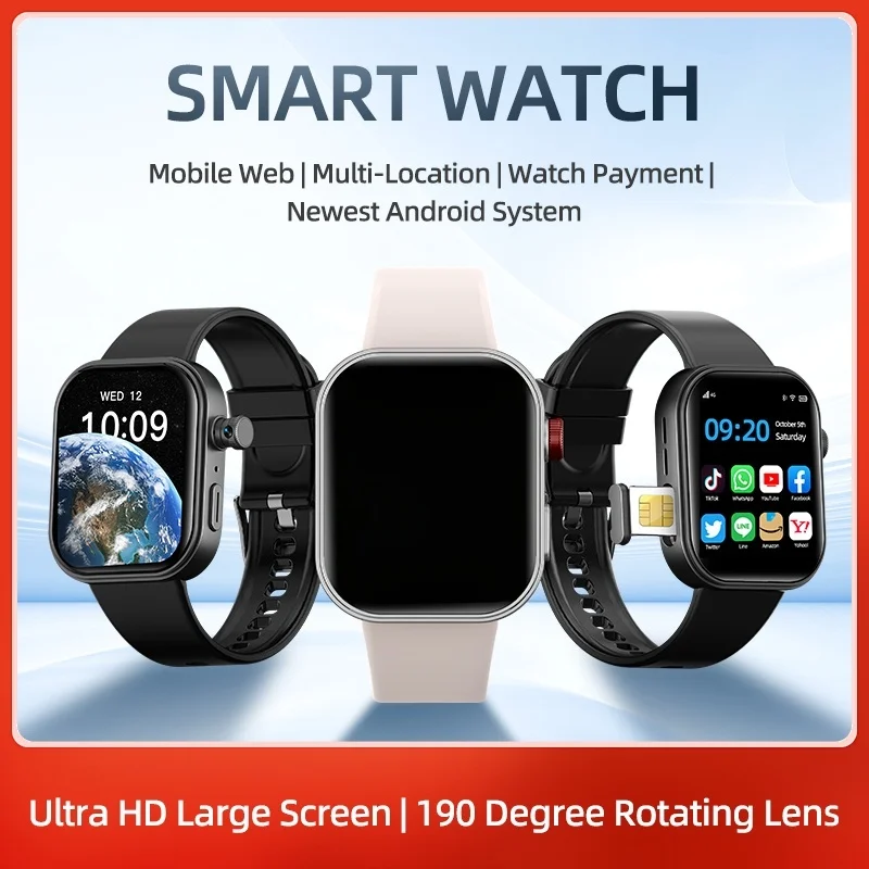 Sports Bluetooth Smart Watch inserted into SIM card Global Call Smartwatch With Pull-out Camera GPS WIFI Health Monitoring