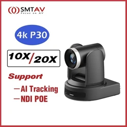 SMTAV 1080P 4K SDI PTZ Camera 10X 20X Zoom HDMI IP Live Streaming Camera Support POE Conference Camera for Church Meeting