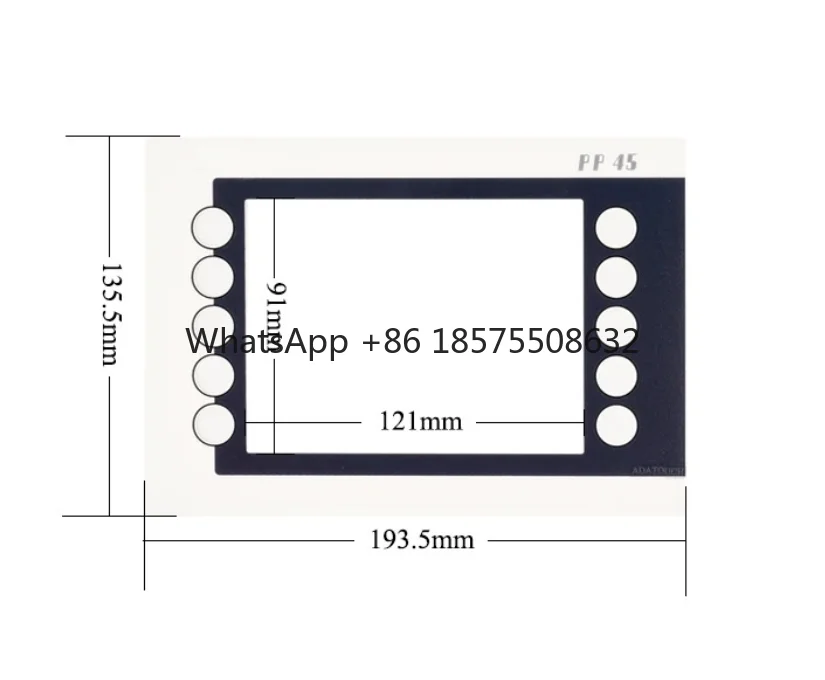 Touch Screen Panel Glass for B&R Power Panel PP45 4PP045.0571-062 4PP045.0571.062 4PP045-0571-062 with Overlay (Protective Film)