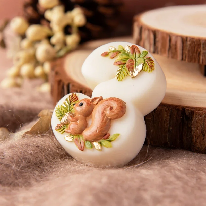 Number candle birthday cake decoration smokeless candle party cartoon animal deer squirrel bear owl fox