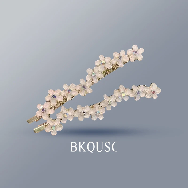 Perła Rhinestone damskie spinki do włosów muszla kwiaty metalowe spinki do włosów eleganckie kobiece modne motylkowe spinki słodkie akcesoria do włosów