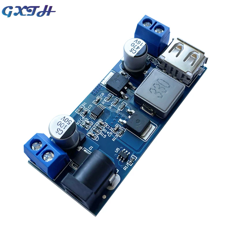 DC-DC convertitore Buck di alimentazione Step-Down da 24V/12V a 5V 5A sostituire il modulo di ricarica Step-down USB regolabile LM2596S per il telefono