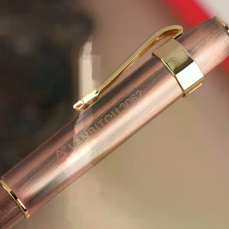 Unique brass pen, short portable pen gift, office stationery, smooth writing
