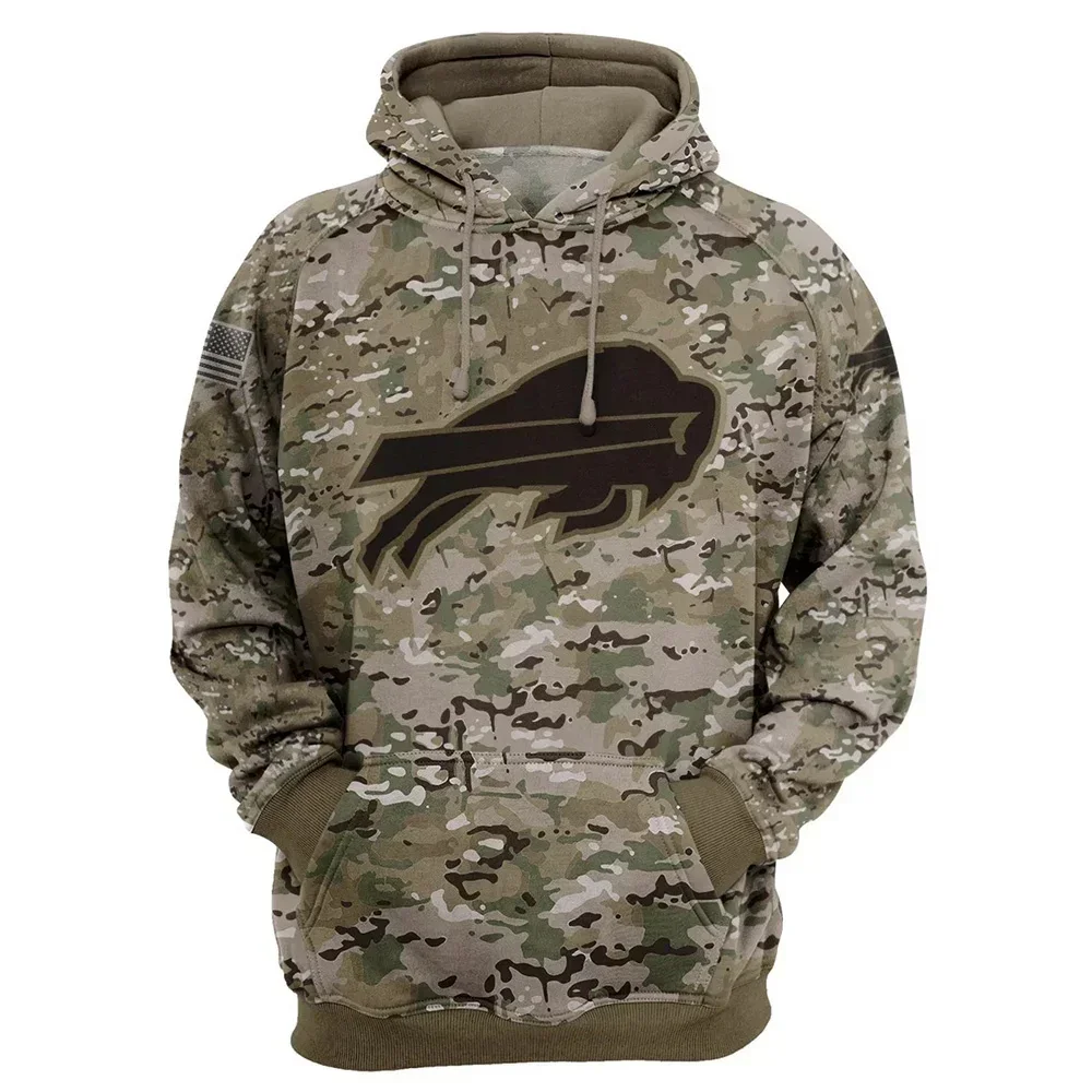 2022 Spring and Autumn New Men's Fashion Casual Hooded Sweater 3D Camo Pattern Print Hip Hop Street Loose Plus Size Pullover
