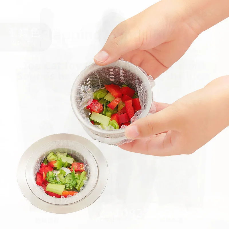 

TM Large Sink Filter Kitchen Disposable Sewer Garbage Mesh Bag Anti-Clogging Fine Mesh Filter with Drawstring And Extraction Box