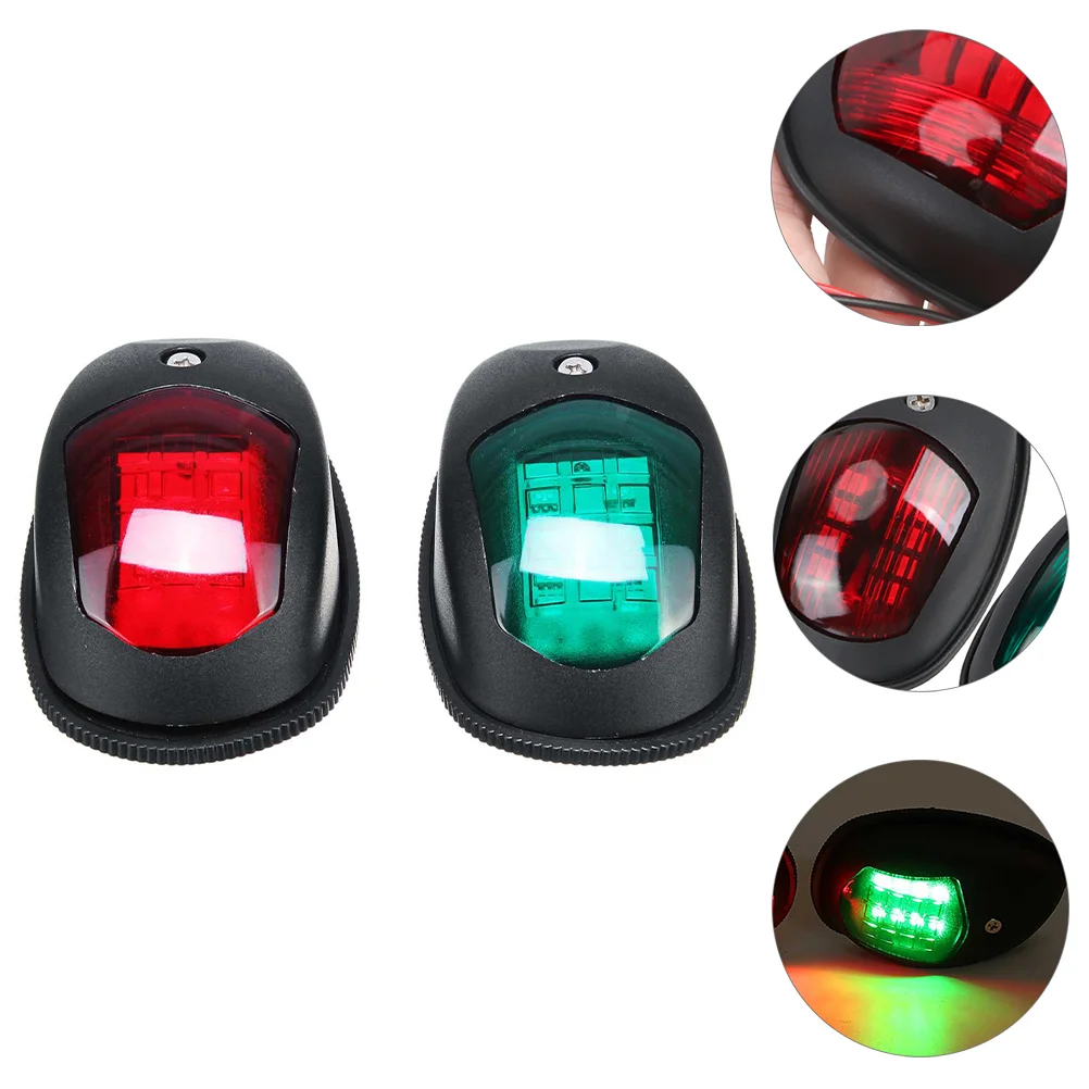 2 Pcs Taillight Yacht Speedboat Side Toddler Taillights Marine Bow Lamp Acrylic LED Navigation