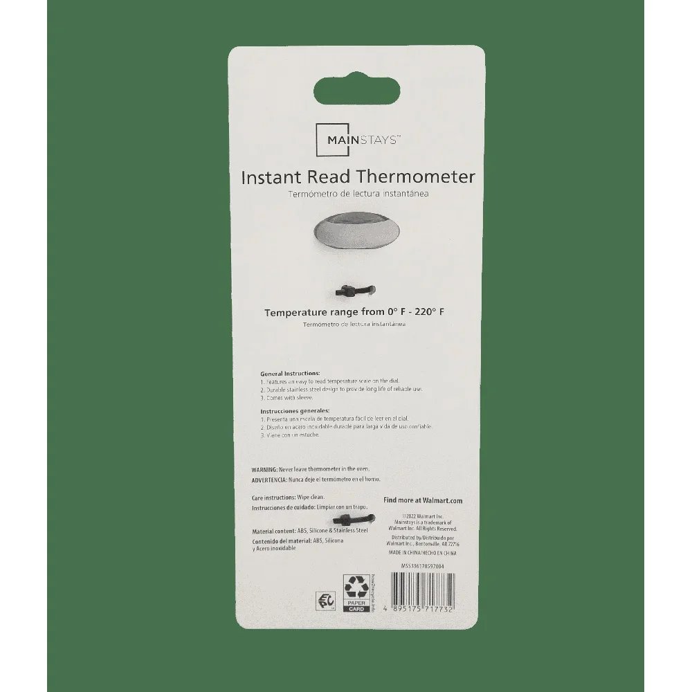 الفولاذ المقاوم للصدأ قراءة فورية ميزان الحرارة المطبخ الطبخ التحقيق 0 ° F إلى 220 ° F Meat Candy Coffee NSF تخزين متين معتمد