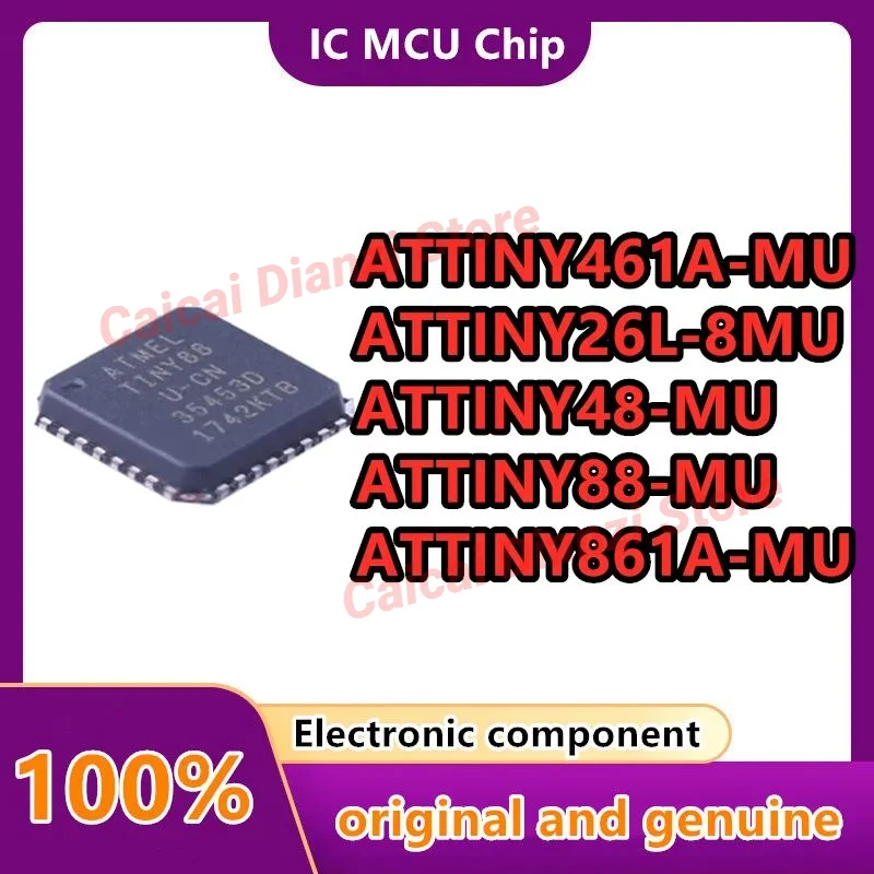 

ATTINY861A-MU ATTINY461A-MU ATTINY26L-8MU ATTINY48-MU ATTINY88-MU 100% новая оригинальная интегральная схема MCU QFN32 1 шт./лот
