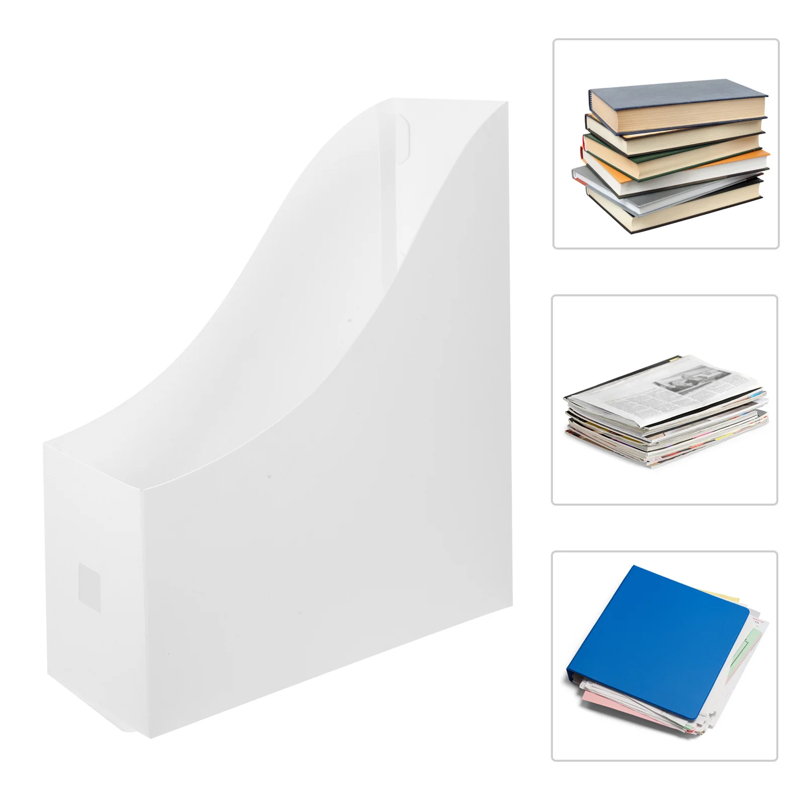 

3Pcs Household Book Organizers Corrugated Paper Material Simple Stylish Magazine File Holder Office Accessory Practical
