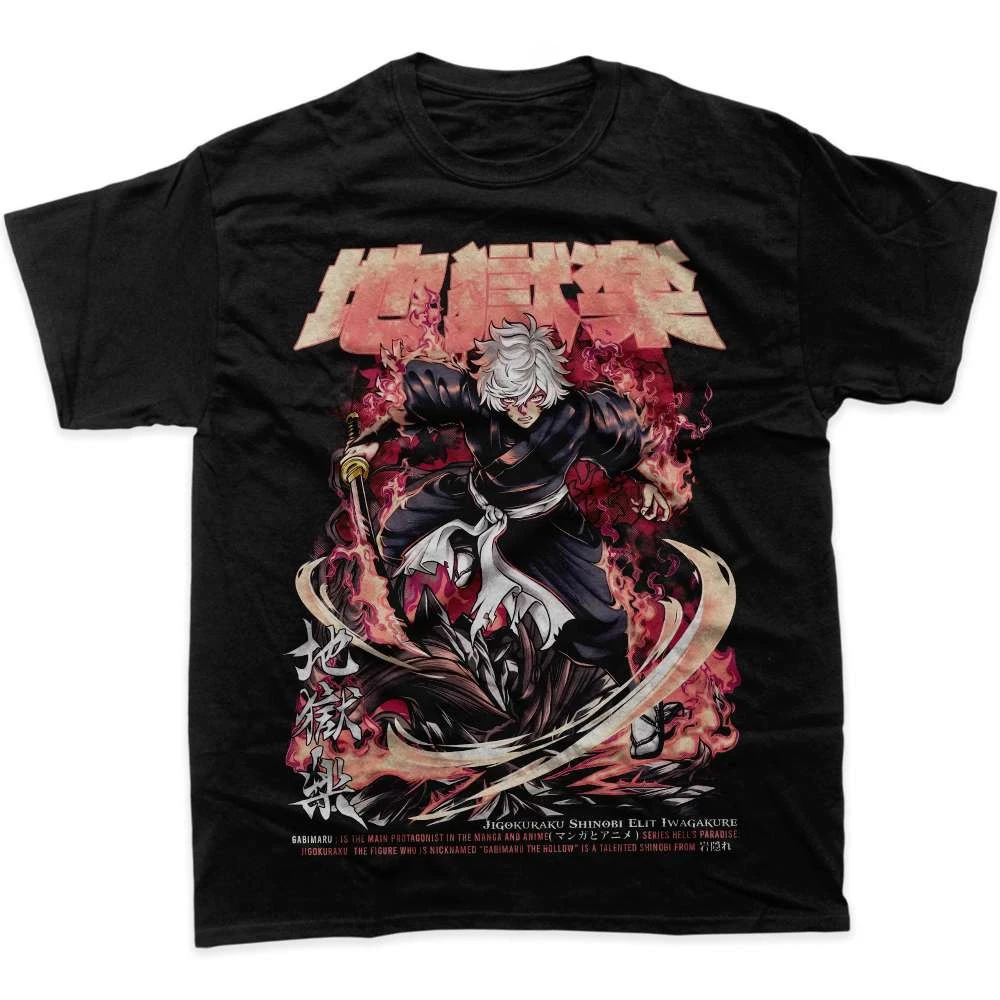 Gabimaru Hell’s Paradise Anime Grafik T-Shirt Herren 2026 Sommermode Oversize Street Casual Y2K Top Streetwear Kleidung