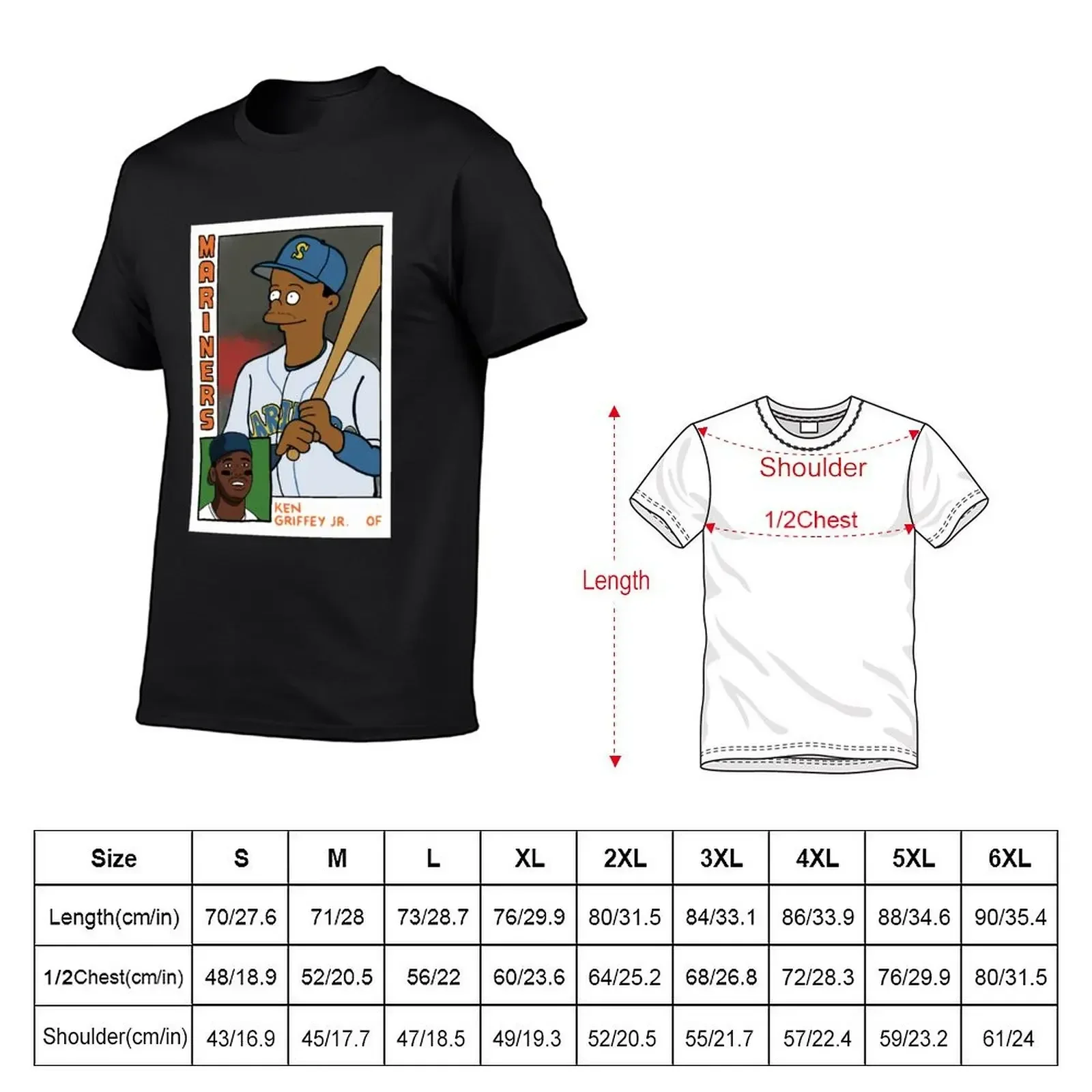 Ken Griffey Jr 24 Baseball Card T-Shirt graphic t shirt vintage sublime tee shirts for men