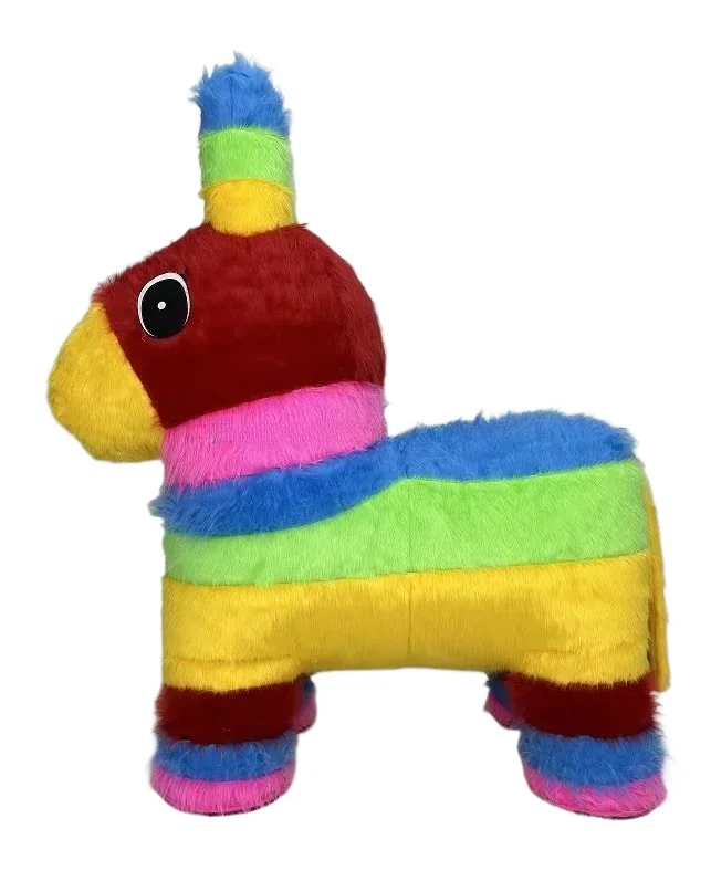 Nowy Nadmuchiwany Kostium Maskotki Tęczowego Konia na Halloween Cosplay dla Dorosłych Mężczyzn i Kobiet na Imprezę Bez Baterii