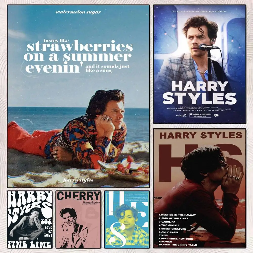 Singer H-Harry Styles Music Poster Modern Minimalist Wall Art Prints Poster Home Decor Interior Bedroom Living Room