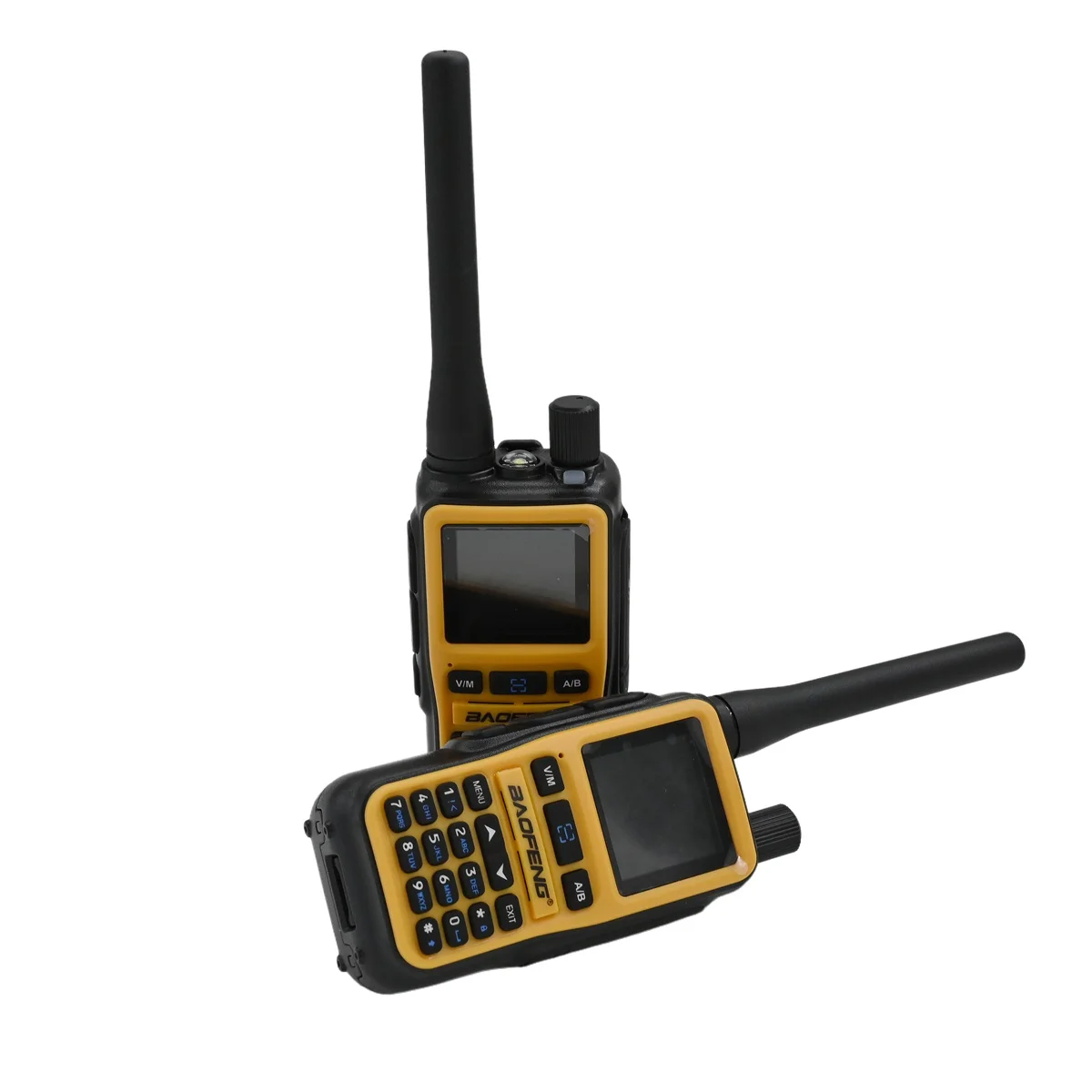 2-radios-compactes-baofeng-uv-5r-mini-certifiees-fcc-vhf-uhf-999ch-application-bluetooth-programmation-charge-type-c-orange-transparent