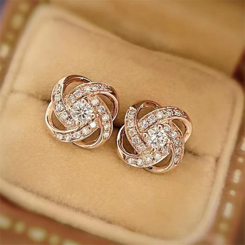 DREJEW الكورية موضة الصليب الجوف وأقراط التألق مطعمة حجر الراين القرط للنساء 2025 هدايا مجوهرات الزفاف الأنيقة #3