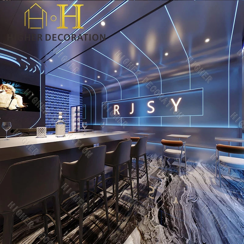 custom.Fashionable Acrylic Night Club Accessories Custom Colored Glass bar Furniture Set Nightclub Lights Ceiling Nightclub