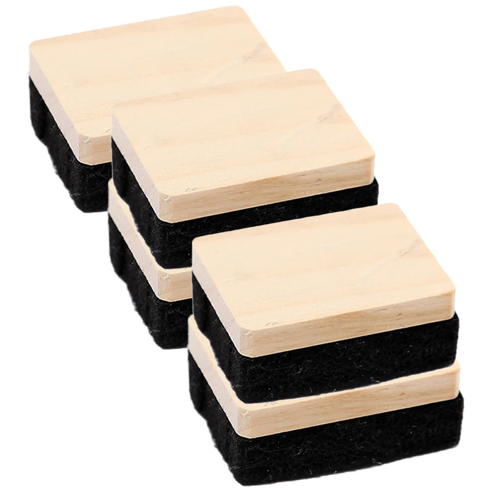 5 Stuks Houten Krijtbord Gummen Bulk Voor School Klas Kantoorbenodigdheden White Board Gummen Voor Krijtbord Ruitenwisser