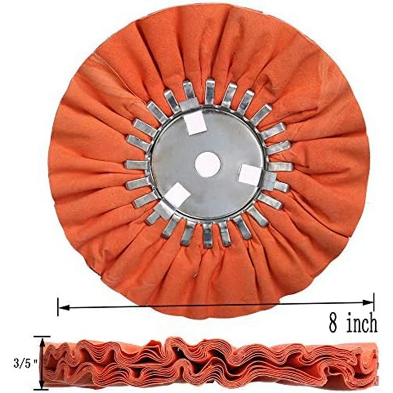 HOT! Airway Polishing Wheel Kit, Woodworking Machinery Cloth Wheels For Angle Grinder, 8Inch Diameter, 4PCS