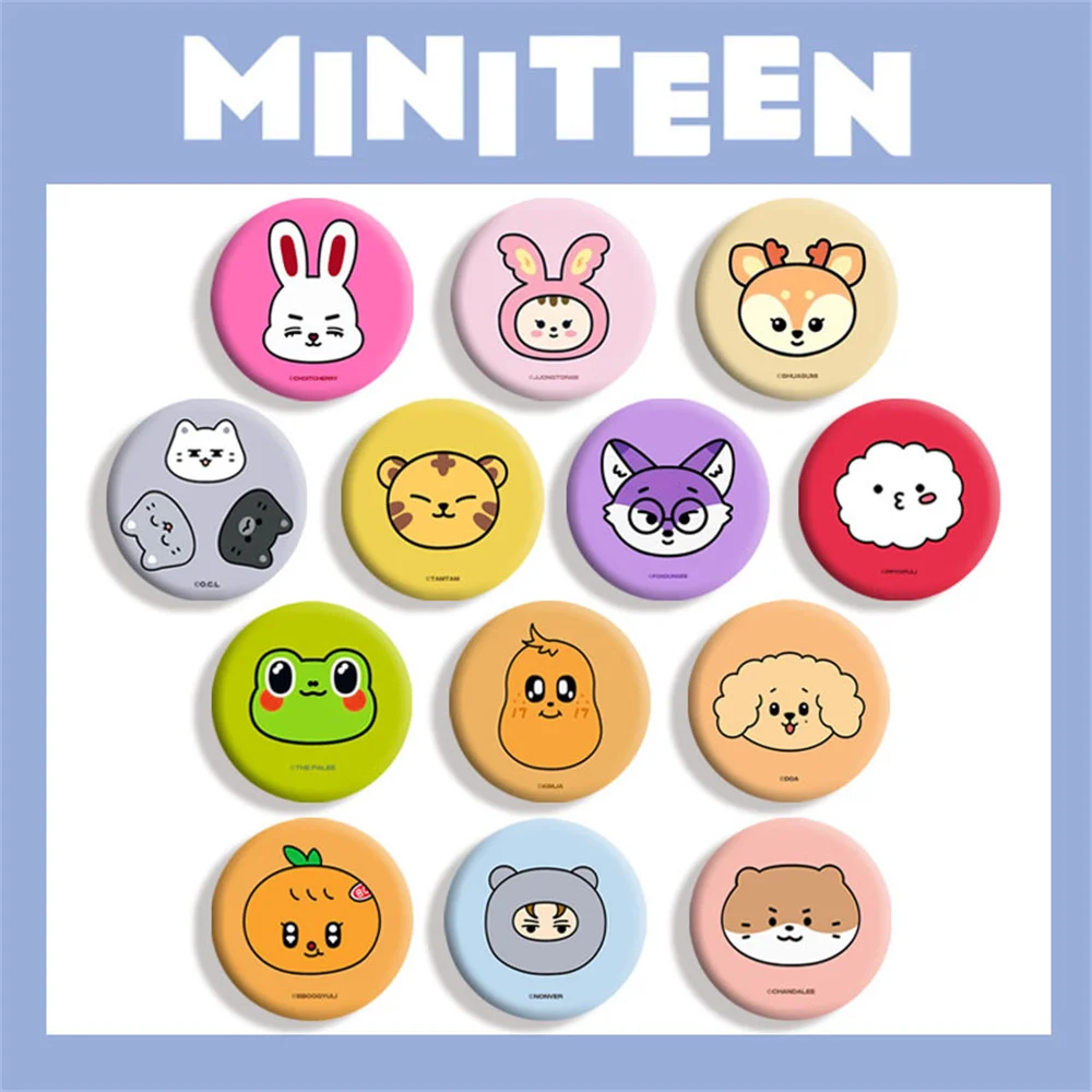 13pcs Kpop Miniteen Brooches Mirror Keychains JEONGHAN JOSHUA JUN HOSHI VERNON DINO WONWOO Plastic Accessories