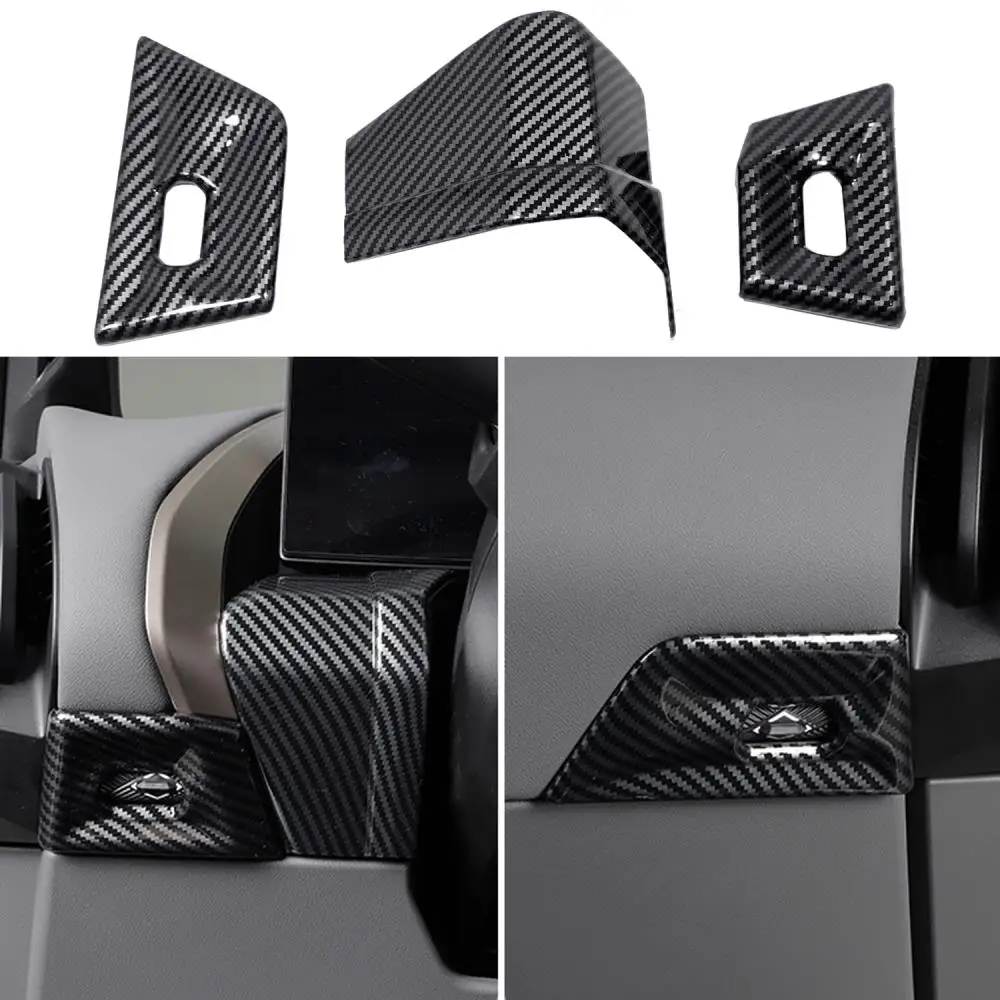 Car Upgrade For BMW X3 G45 2025 LHD Interior Side Air Condition AC Switch Button Cover Trim Carbon Fiber Style ABS Accessories