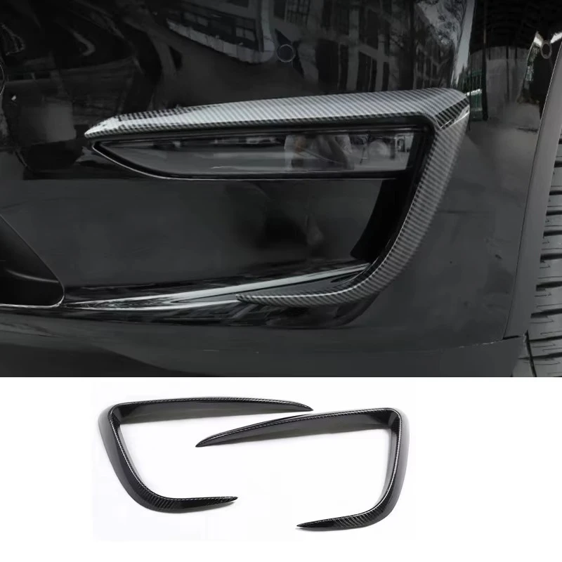 

Carbon Fiber Fog Light Blade Decoration Trim Front Fog Light Cover For Tesla MODEL Y
