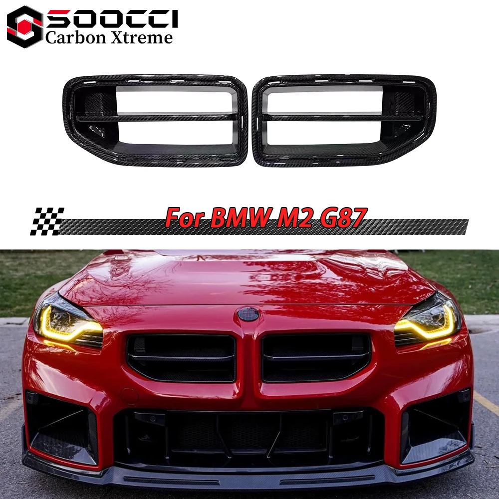 

Dry Carbon Fiber MP Style M2 Grille for BMW M2 G87 Front Bumper Diffuser Splitter Spoiler Double Kidney Grille Auto Parts