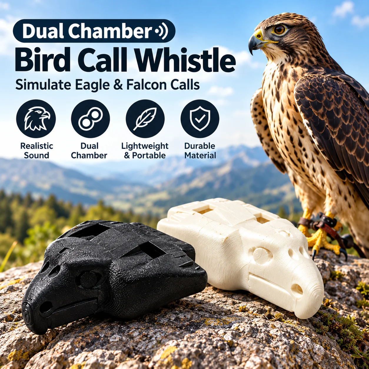 1pc Hawk Whistle Suitable for Outdoor Training Bird Repellent Device with Falcon Call High-Pitched Long-Range Sound for Hiking