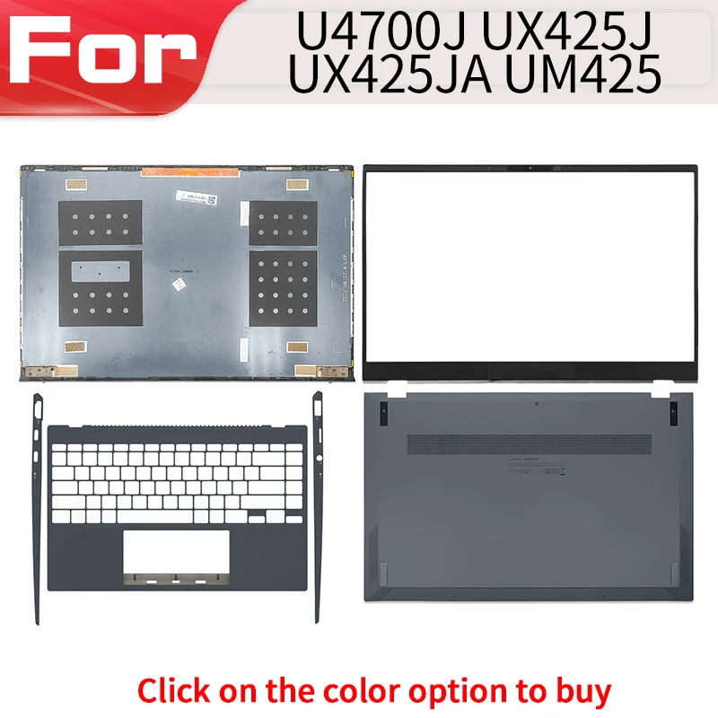 

Cyan New Replace Cover For ZenBook 14 UX425 UX425J UX425JA U4700J Laptop Housing Case LCD TOP LID Cover/Palmrest/Bottom