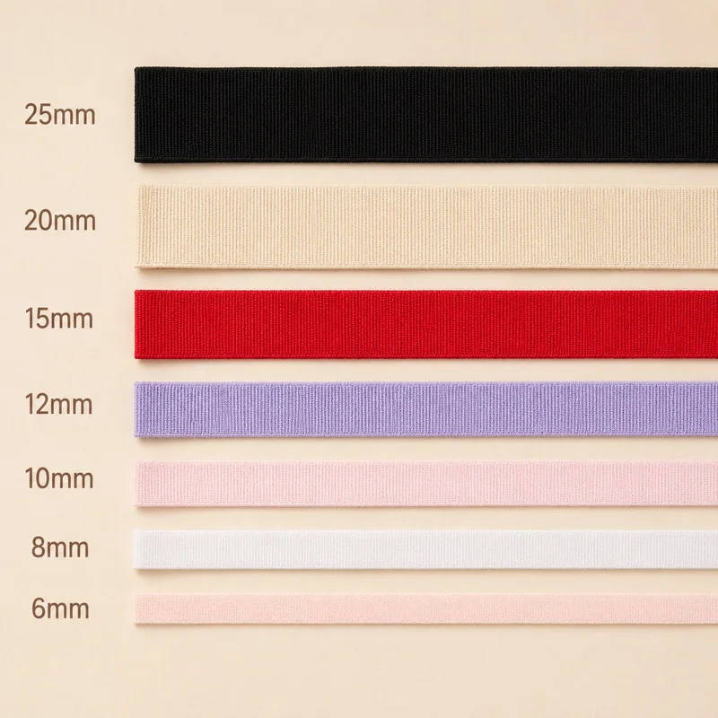 10/20Meters 6-25mm Nylon Elastic Band Soft Underwear Strap Bra Swimsuit Belt Rubber Stretch Tape DIY Sewing Accessory Roll Trim view 3