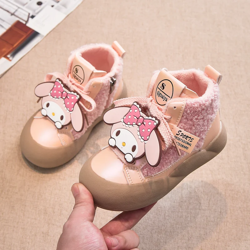 

Детская повседневная обувь Sanrio Kuromi с рисунком на осень и зиму, модная универсальная спортивная обувь с мультяшными узорами