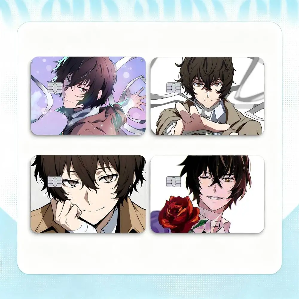 Bungo Stray Dogs dazai osamu  Credit Card HD Stickers Game Card Decal Small Chip Waterproof Sticker Gift