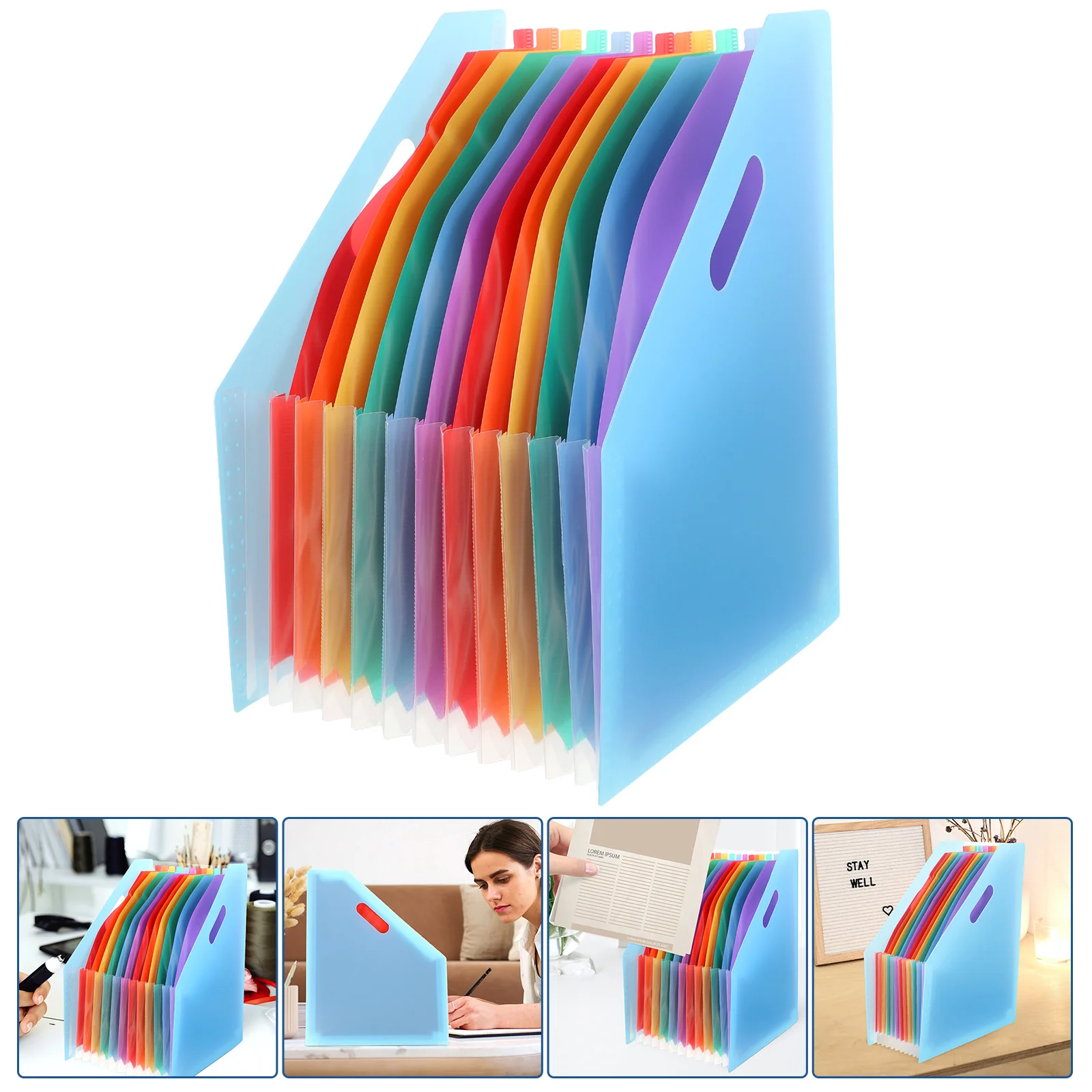 Imagem -02 - Accordian File Organizer Pasta para Office Expansão Rainbow Órgão de Armazenamento Expansão Pasta de Arquivos Armazenamento de Arquivos a4