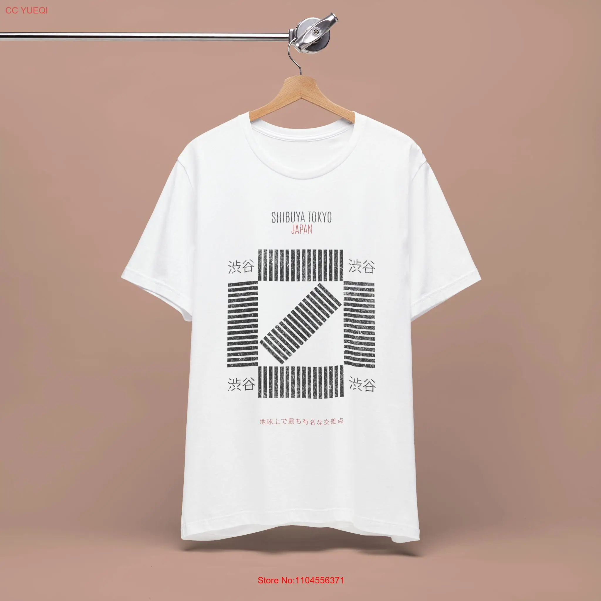 Camiseta Vintage Tokyo Shibuya Crossing estilo Retro japonés mangas largas o cortas