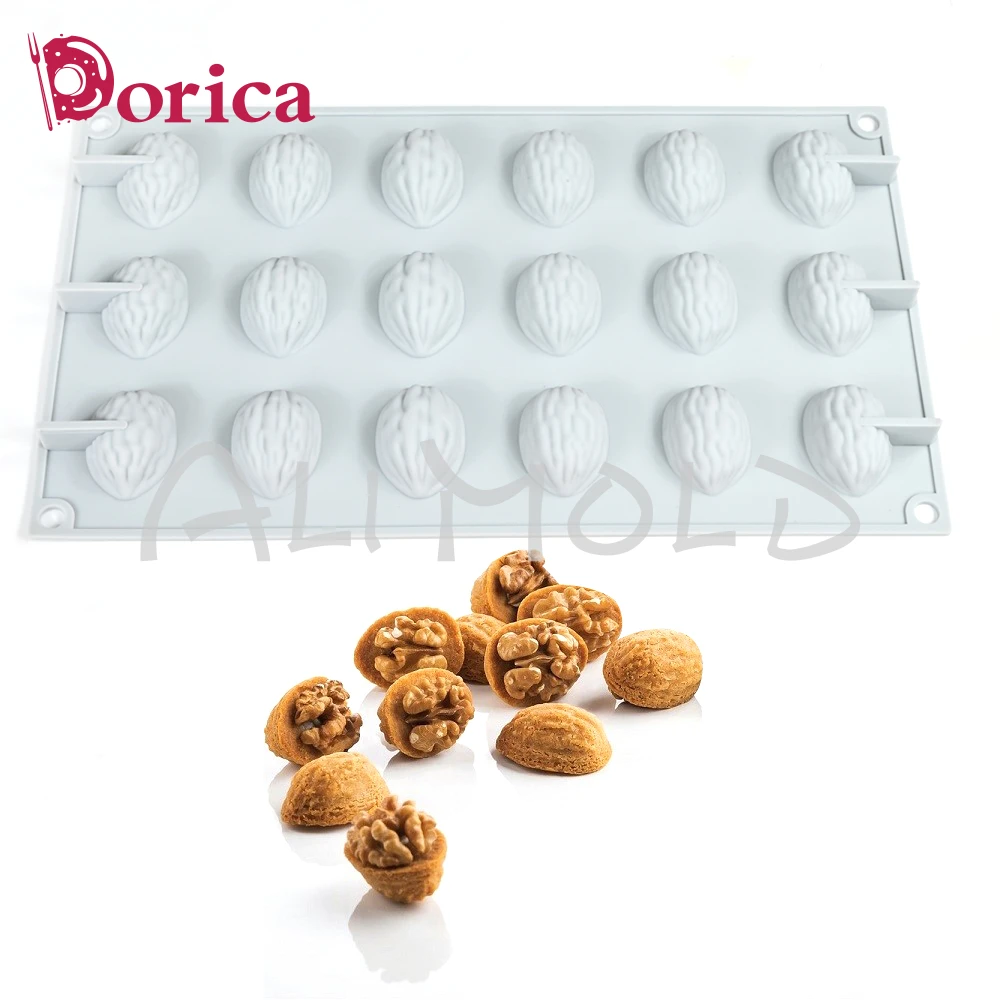 Forma Silikonowa Orzechowa do Puddingu, Musu Czekoladowego, Ciasta, Forma do Mydła, Świec, Narzędzia do Dekoracji Tortów, Akcesoria Kuchenne do Pieczenia