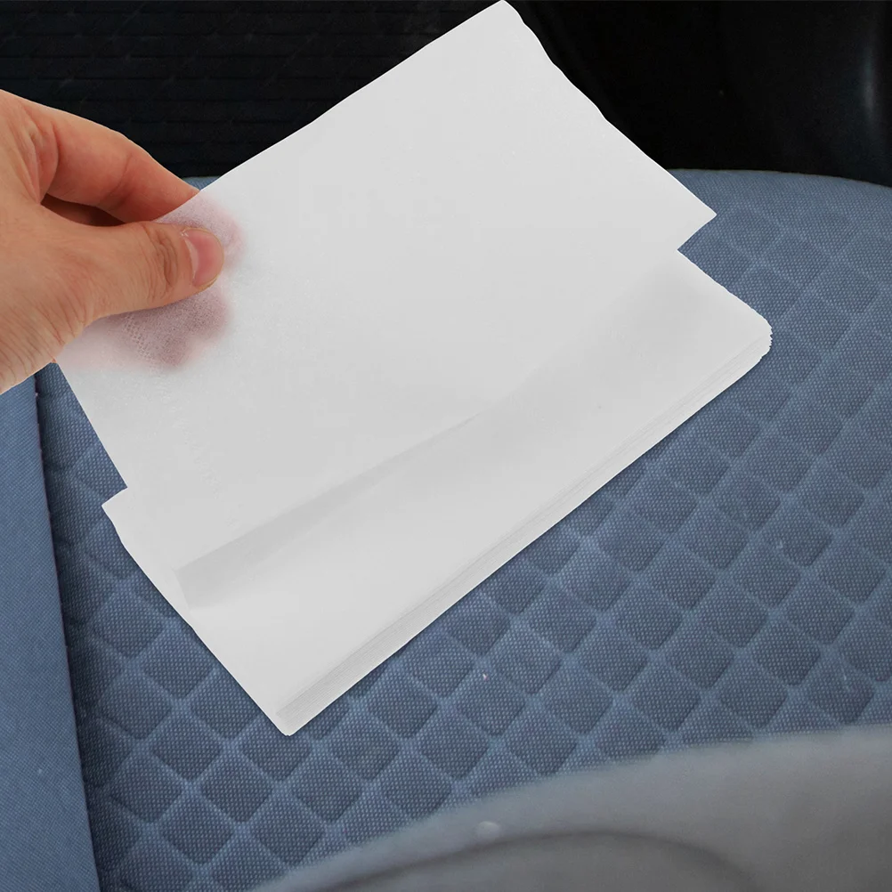 4 عبوات مناديل السيارة 50 ورقة لكل حقيبة من مادة لب الخشب حامل حاجب تلقائي متوافق مع معظم أنسجة المركبات للسيارة #6