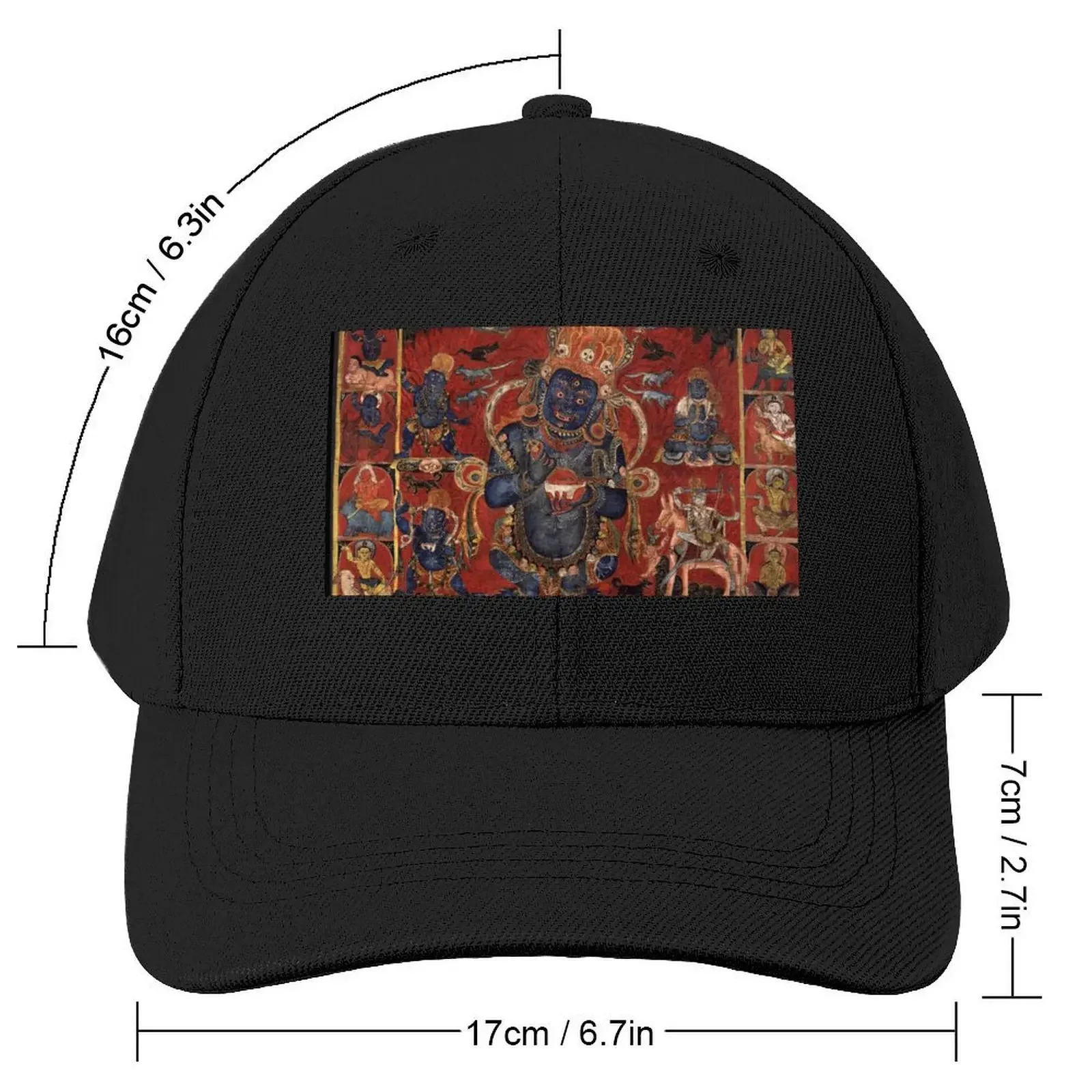 Mandala 153 Mahakala Buddhist Protector Panjarnata Lord of the Pavilion Baseball Cap Sunscreen western Hat Woman Hats Men's