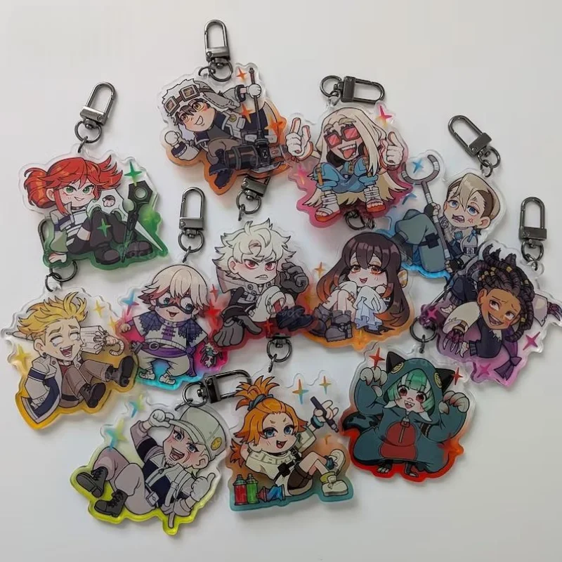 Dark Fantasy Anime Double‑Sided Acrylic Keychain Cartoon Character Pendant Collectible Bag Accessories