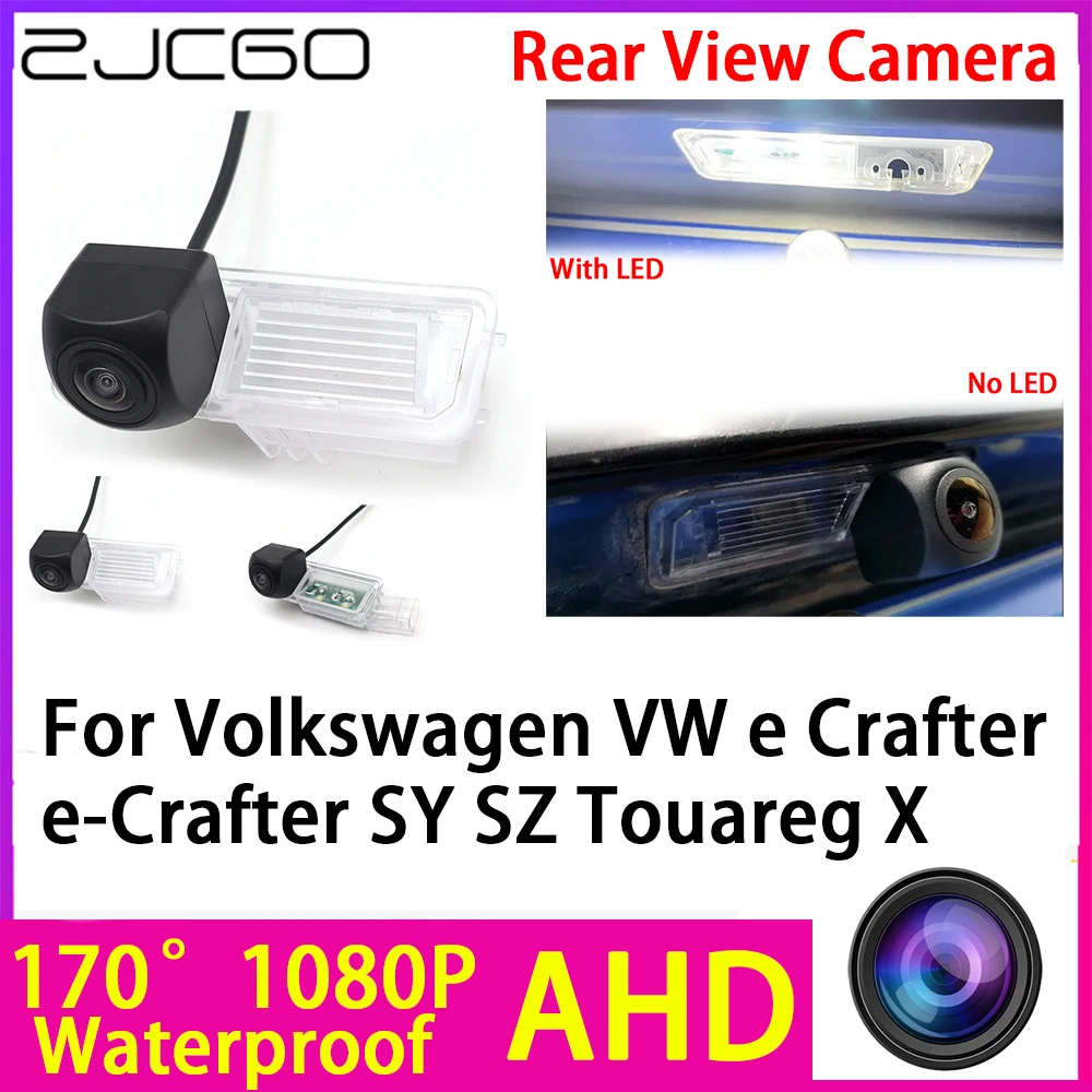 

ZJCGO AHD 1080P Reverse Rear View Camera Night Vision Waterproof for Volkswagen VW e Crafter e-Crafter SY SZ Touareg X