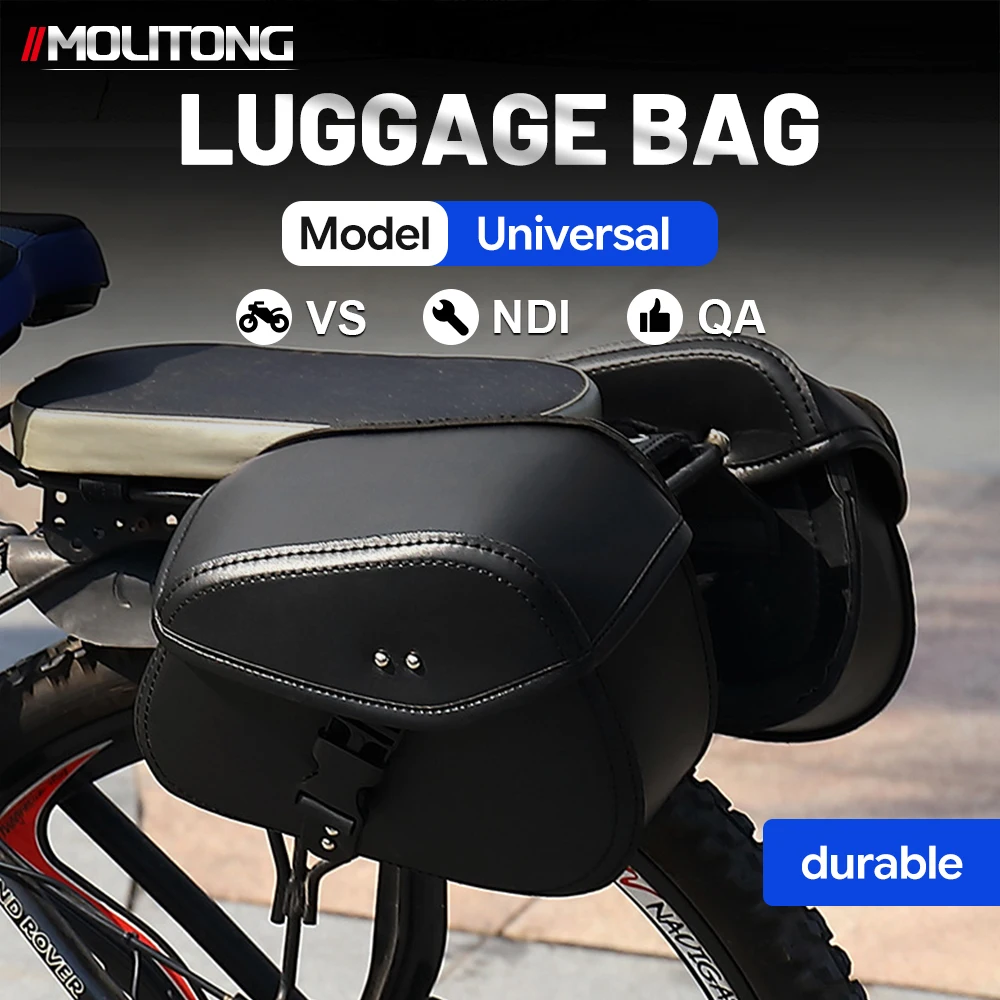 Motorcycle Side Bag Quick‑Release Buckle Universal Simple‑Style Side Mount Saddle Storage Pouch Moto Accessories