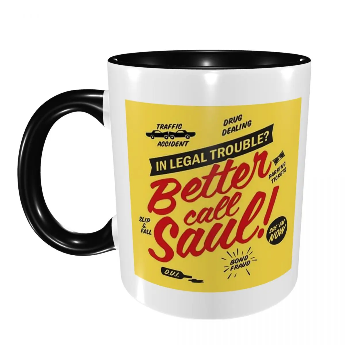 Better Call Saul Saul Goodman Mug Funny Ceramic Coffee Cups Tea Mugs Milk Cup Drinkware Gift for Woman Man