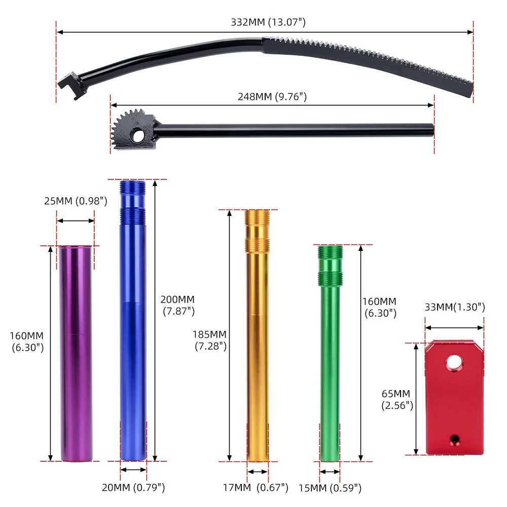 

​Dirt Bike Tire Changing Tools Kit for 16" to 21" Wheels for 15 mm to 25 mm Axles for Motocross Compact Dirt Bike Tire Changer