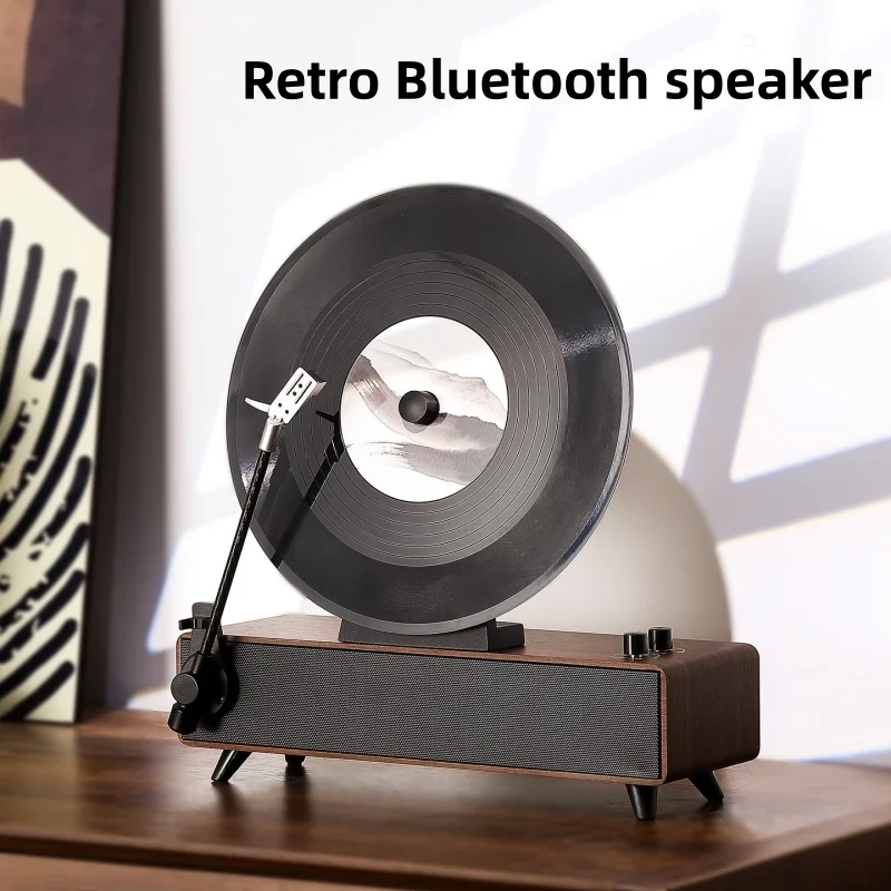 The Vintage Gramophone Wooden Wireless Bluetooth Speaker Is Suitable for Living Rooms Bedrooms Offices and Home Decoration