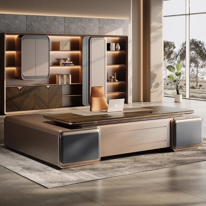 Ceo Executive Office Furniture High-end, luxurious, modern office Desk for administrative use, manager's desk and Chair