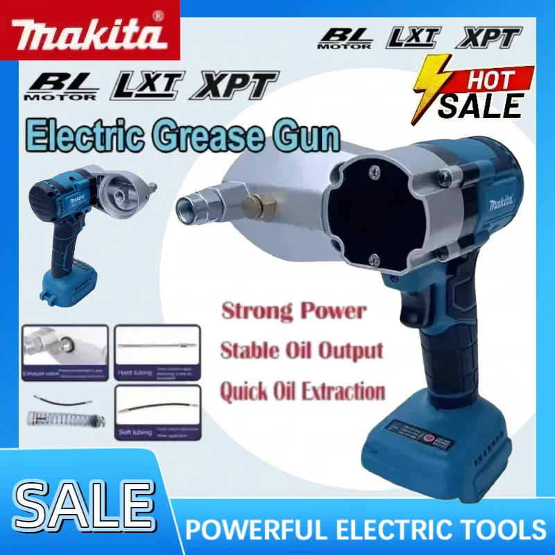 

Makita Wireless Brushless Electric Grease Gun Fully Automatic High Pressure Excavator Specific Grease Gun Power Tool For 18V